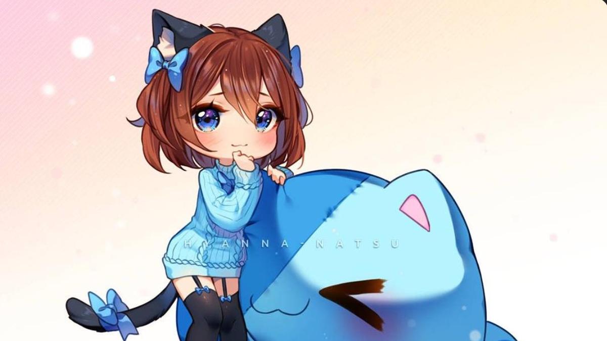 Hình nền máy tính mèo simmy chibi