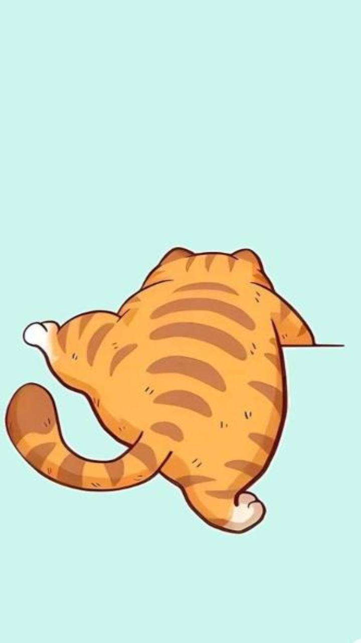 Hình nền Iphone ảnh con mèo chibi cute