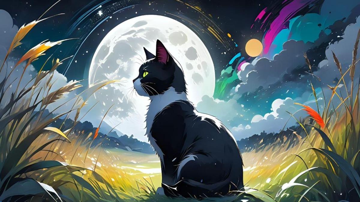 Hình nền mèo anime cho máy tính 