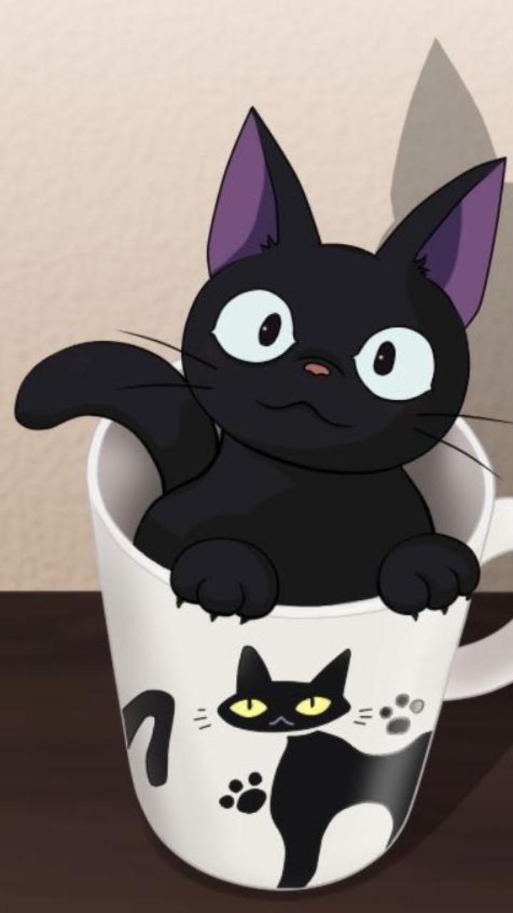 Hình nền ảnh mèo cute chibi cho điện thoại 