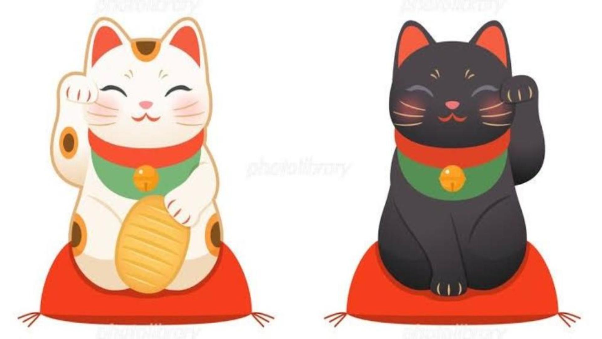 Hình nền mèo thần tài chibi cute cho máy tính 