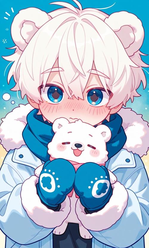 Ảnh nền anime cute nam mắt to