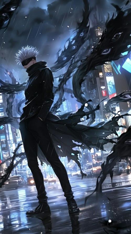 Ảnh nền anime nam ngầu che mặt
