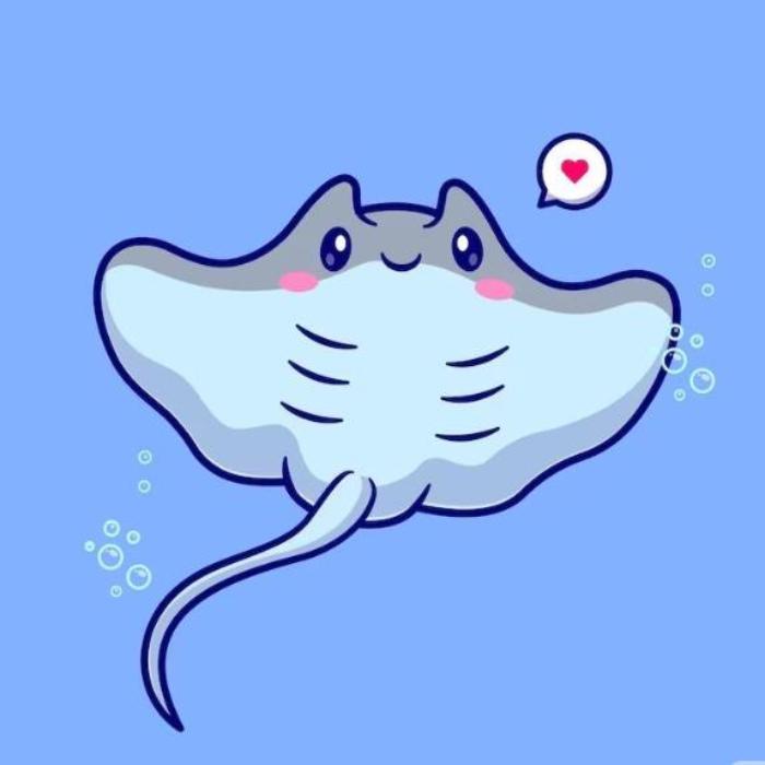 Hình con cá chibi cute dễ thương