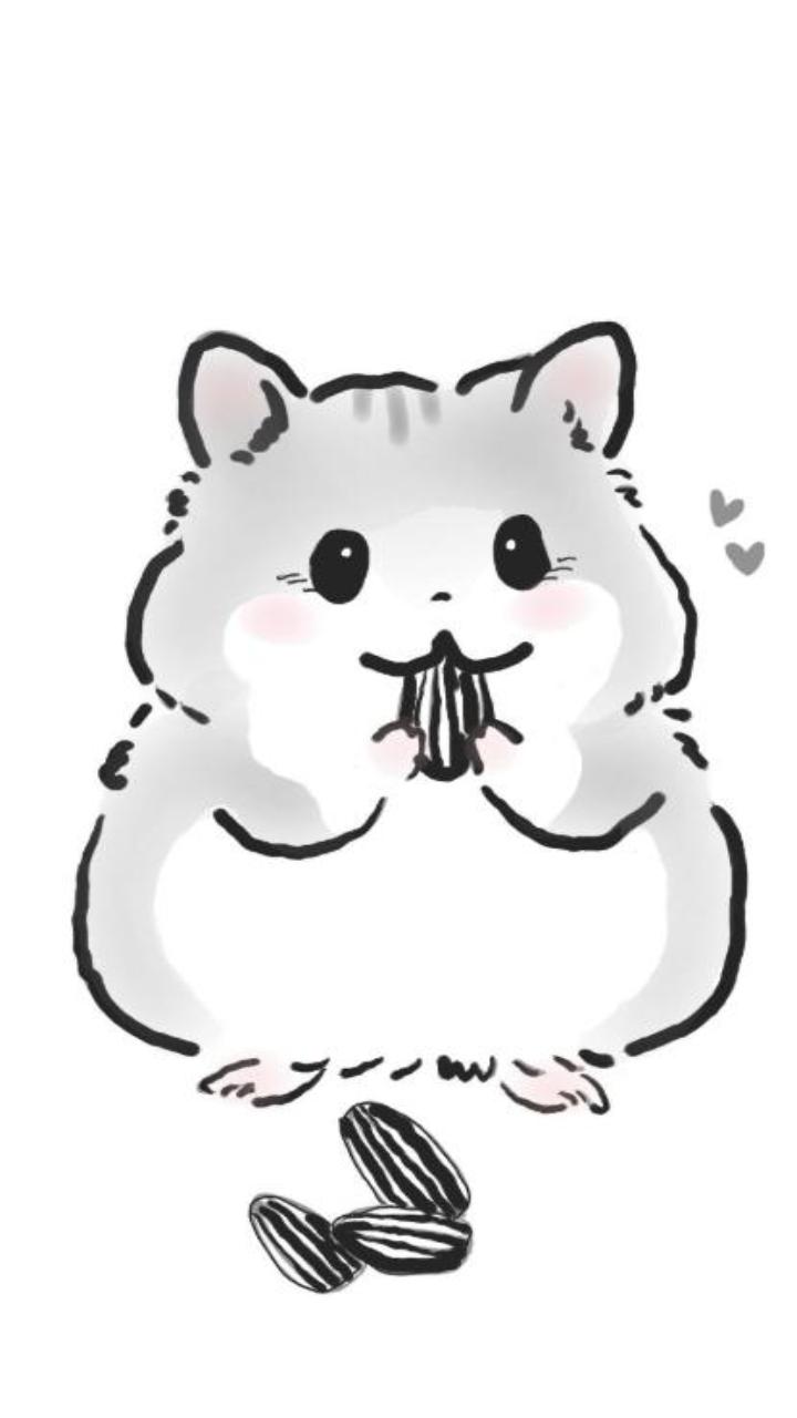 Hình nền chuột Hamster chibi cute xỉu