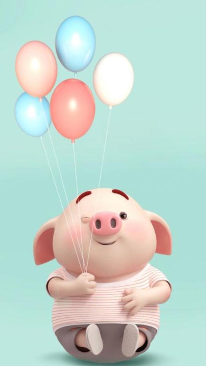 Hình nền con heo cute đáng yêu